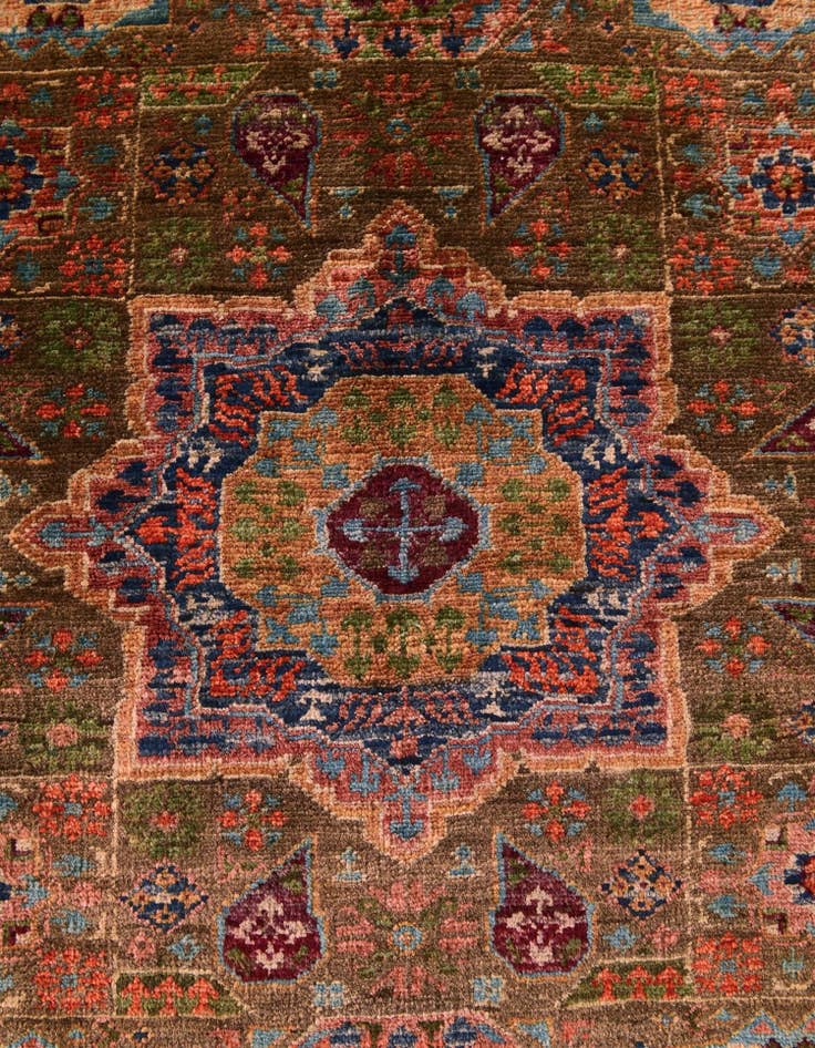 Detail image of 2' 1 x 2' 11 Hand Knotted Mamluk Ziegler Rug
