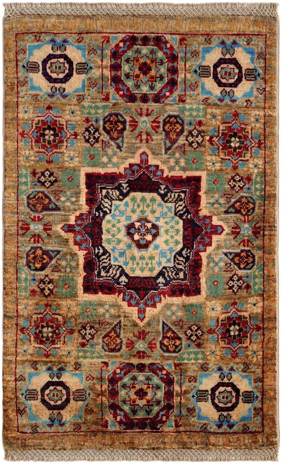 Detail image of 2' 1 x 3' 4 Hand Knotted Mamluk Ziegler Rug