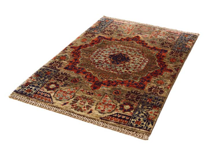 1' 11 x 2' 11 Hand Knotted Mamluk Ziegler Rug