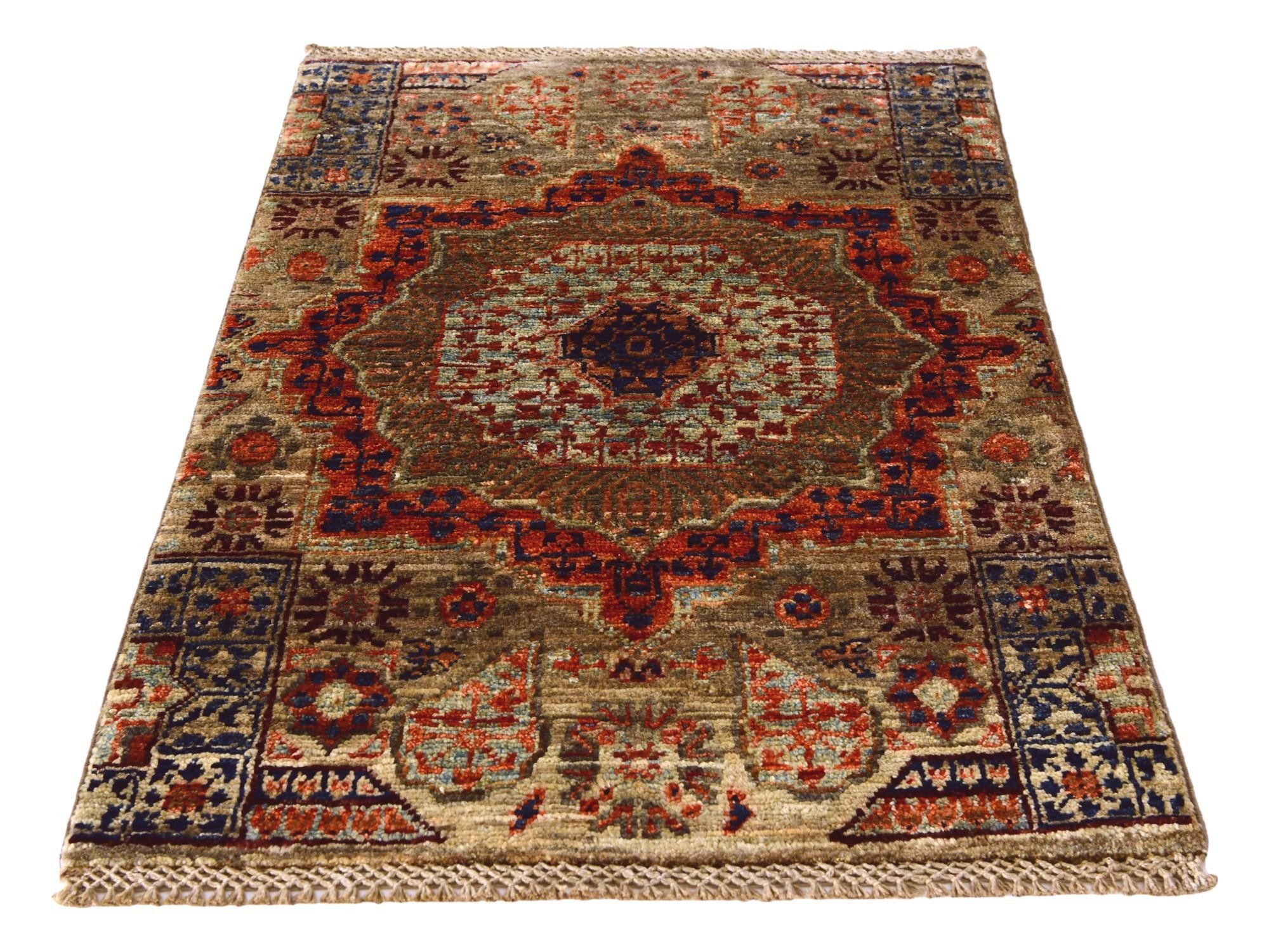 1' 11 x 2' 11 Hand Knotted Mamluk Ziegler Rug