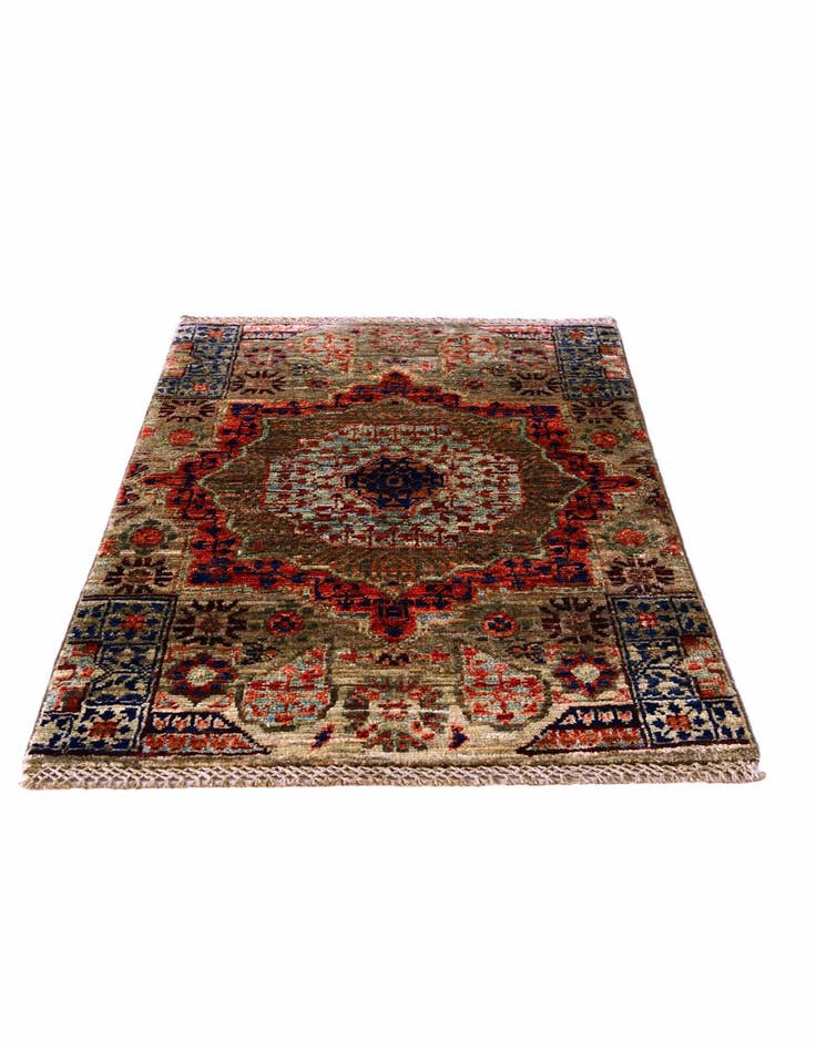 Detail image of 1' 11 x 2' 11 Hand Knotted Mamluk Ziegler Rug