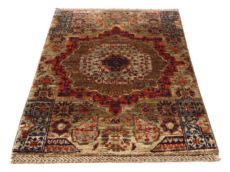 Detail image of 1' 11 x 2' 11 Hand Knotted Mamluk Ziegler Rug