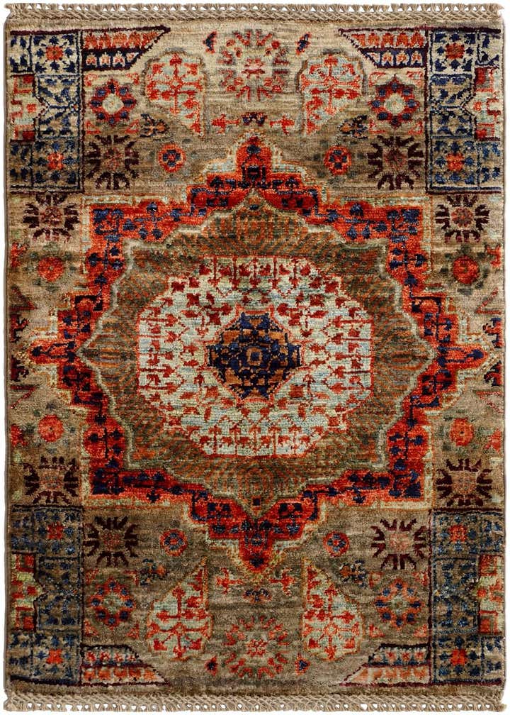 1' 11 x 2' 11 Hand Knotted Mamluk Ziegler Rug