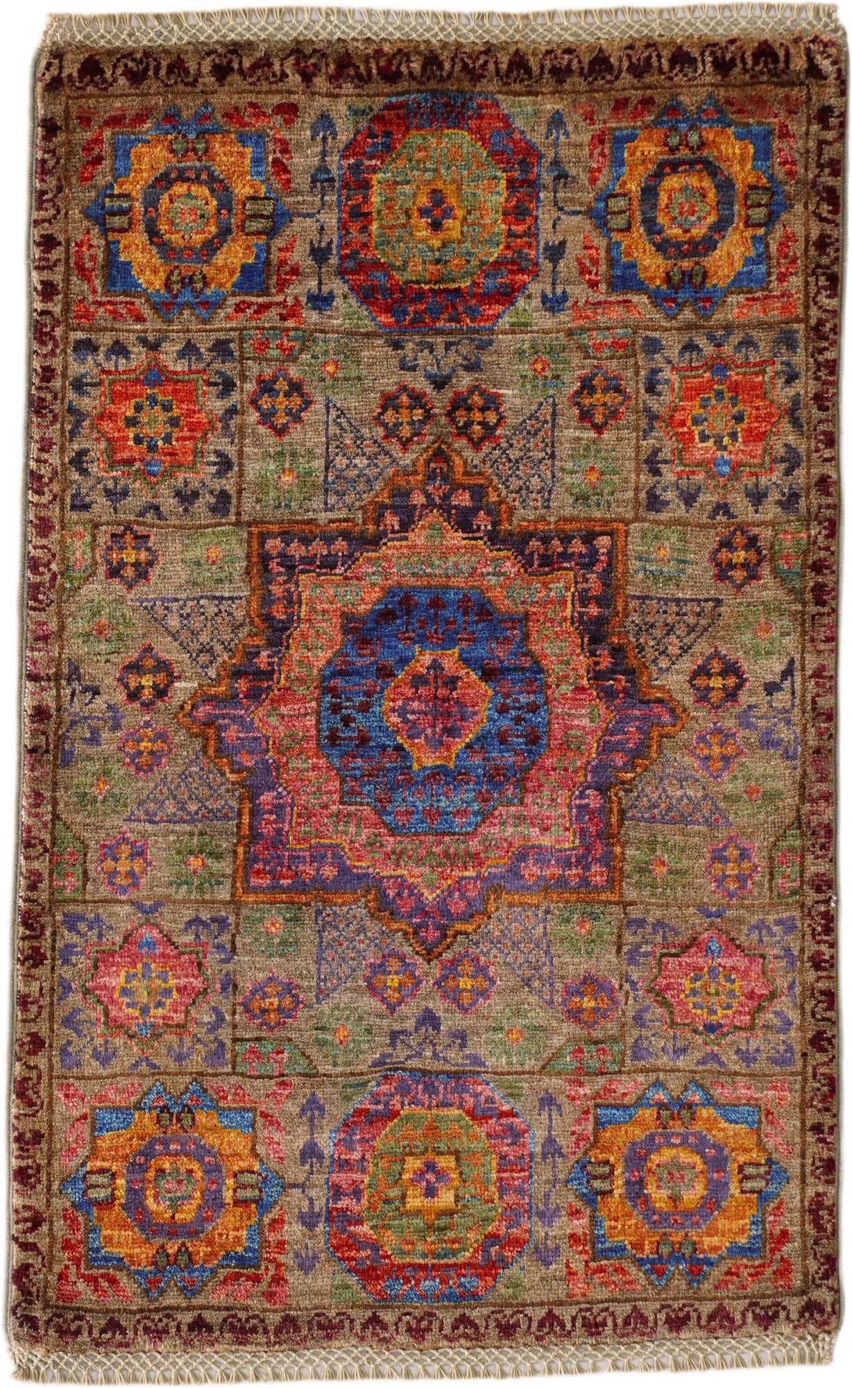 2' x 3' 2 Hand Knotted Mamluk Ziegler Rug