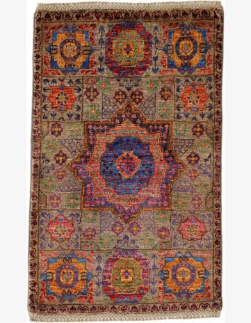2' x 3' 2 Hand Knotted Mamluk Ziegler Rug
