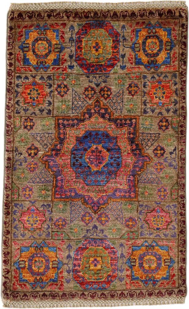 2' x 3' 2 Hand Knotted Mamluk Ziegler Rug