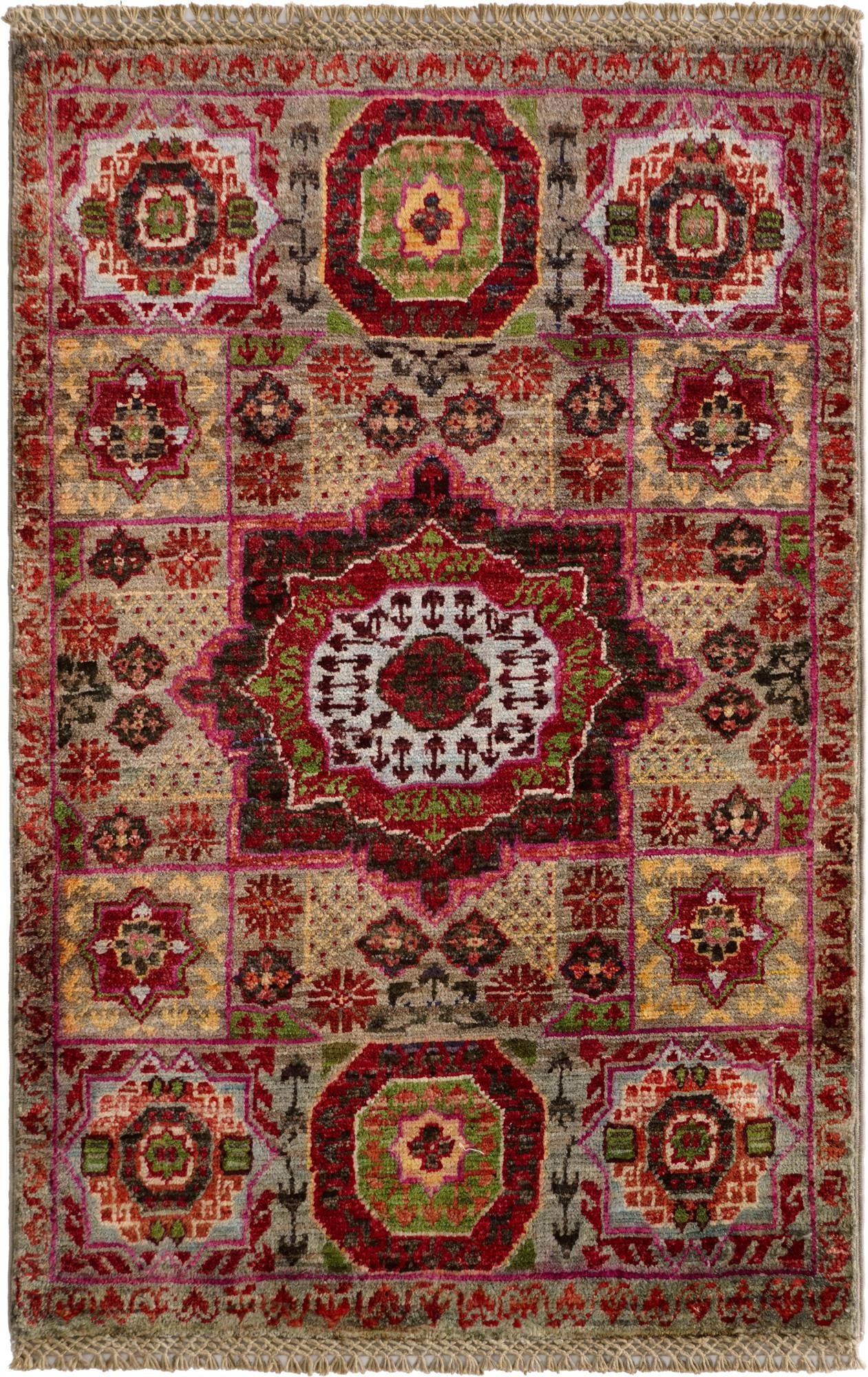 2' x 3' 2 Hand Knotted Mamluk Ziegler Rug