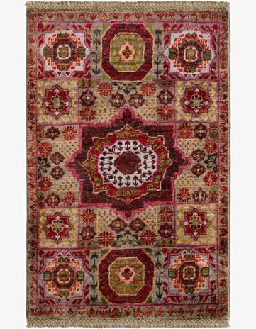 2' x 3' 2 Hand Knotted Mamluk Ziegler Rug