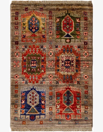 2' x 3' 1 Hand Knotted Mamluk Ziegler Rug