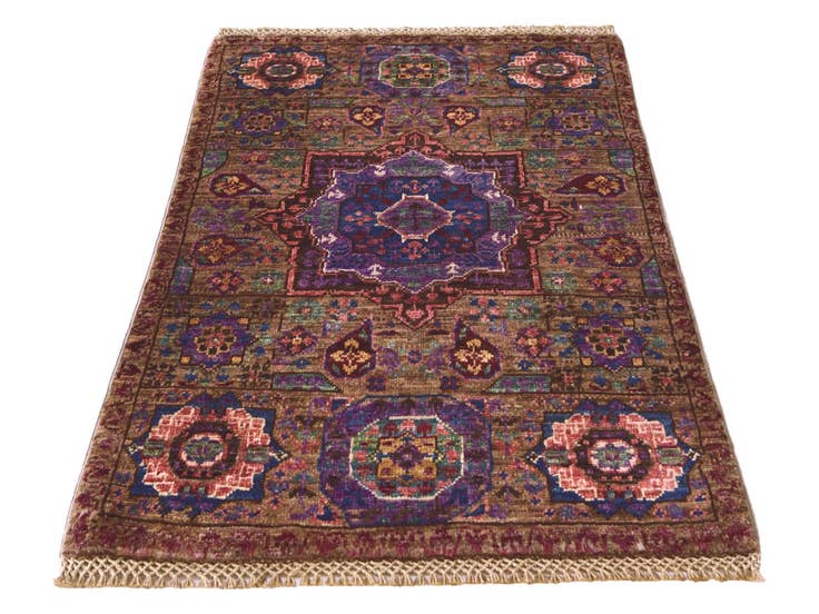 Detail image of 2' x 3' 2 Hand Knotted Mamluk Ziegler Rug