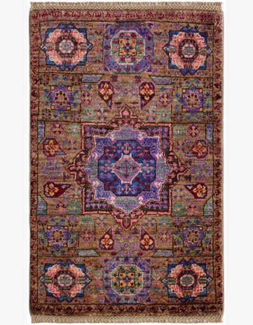 2' x 3' 2 Hand Knotted Mamluk Ziegler Rug