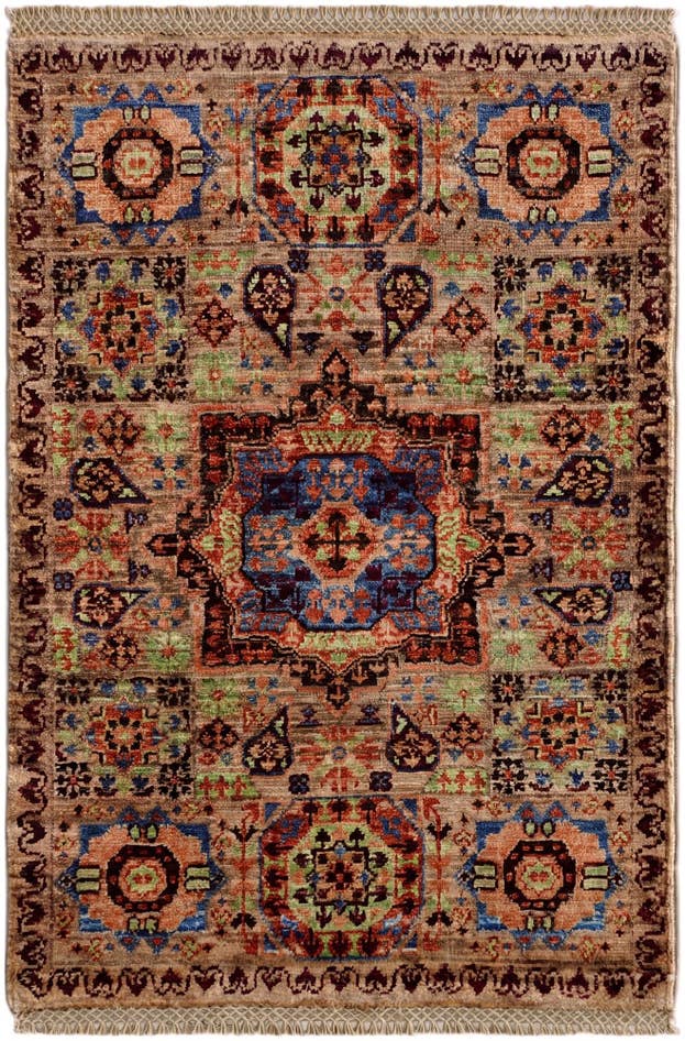 Detail image of 2' x 3' 1 Hand Knotted Mamluk Ziegler Rug