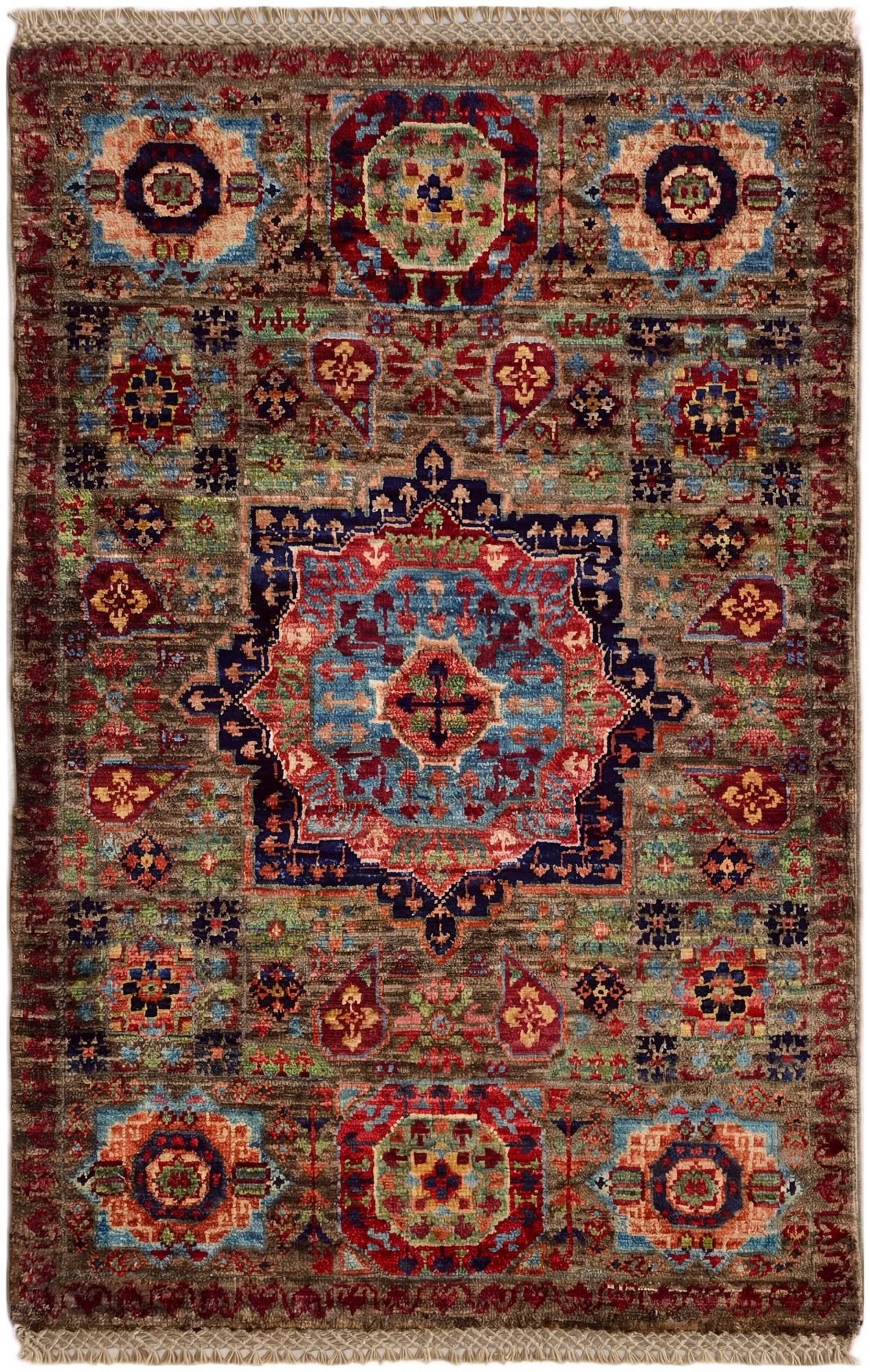 2' x 3' Hand Knotted Mamluk Ziegler Rug