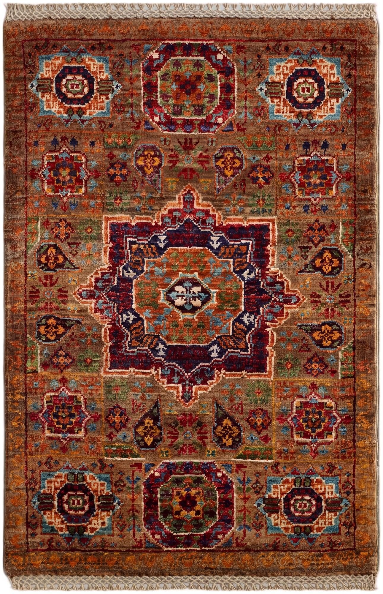 2' 1 x 3' 2 Hand Knotted Mamluk Ziegler Rug