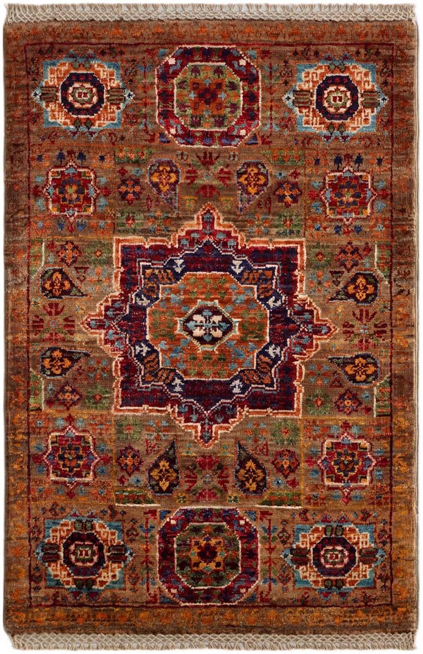 Detail image of 2' 1 x 3' 2 Hand Knotted Mamluk Ziegler Rug