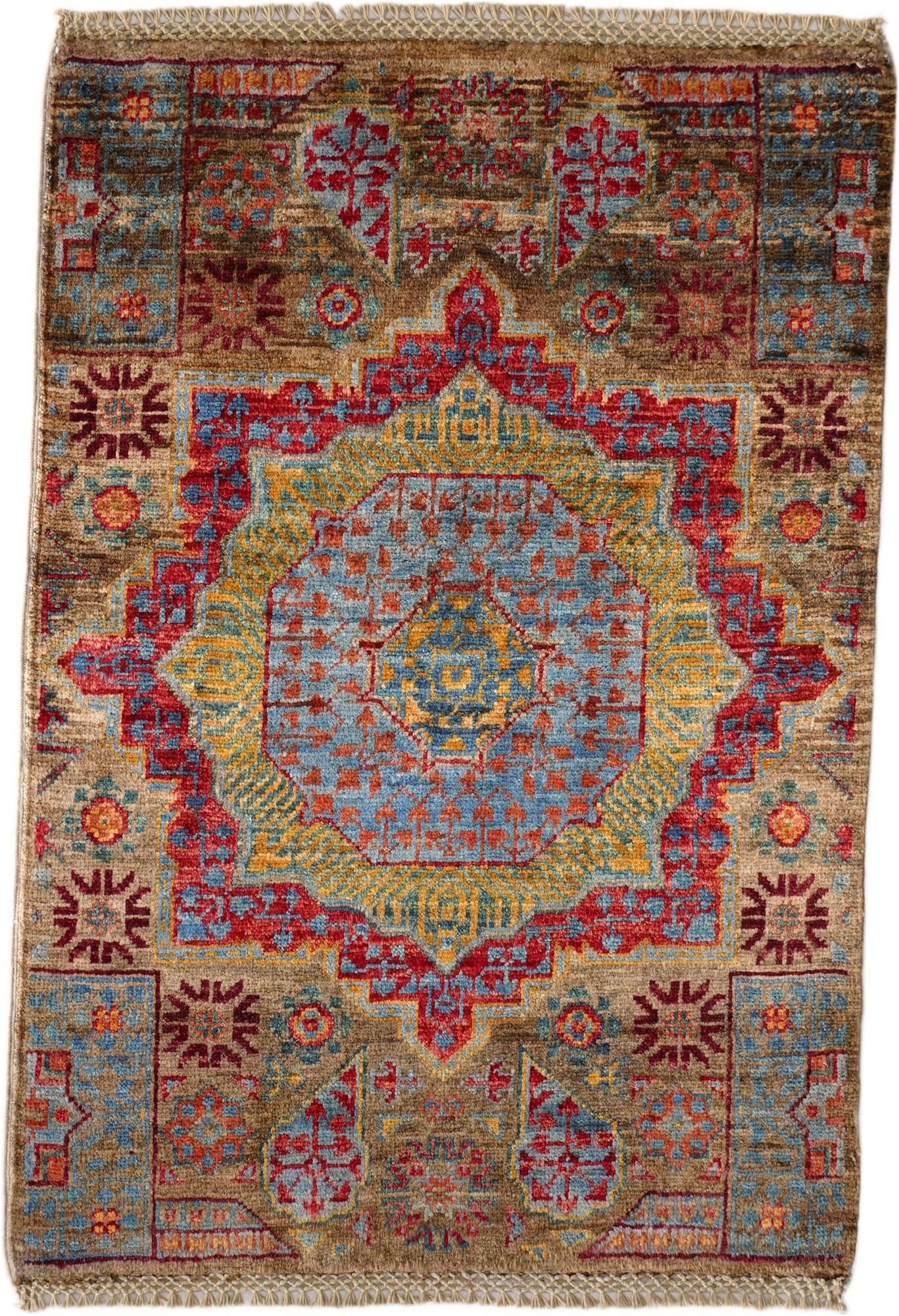2' x 3' Hand Knotted Mamluk Ziegler Rug