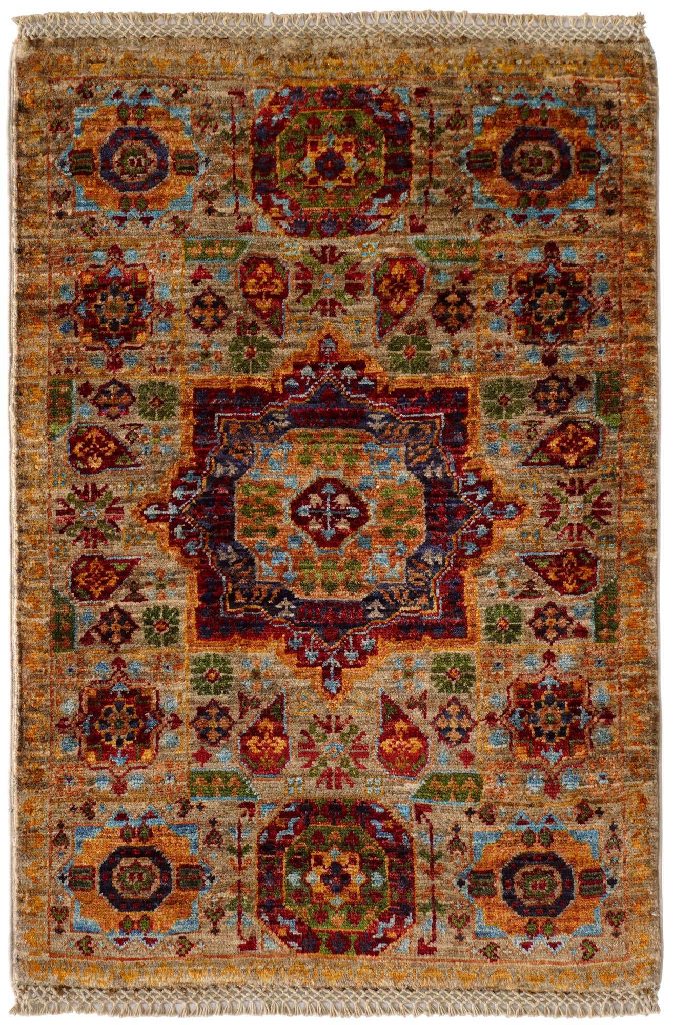 2' x 3' Hand Knotted Mamluk Ziegler Rug