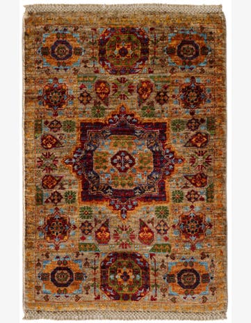2' x 3' Hand Knotted Mamluk Ziegler Rug