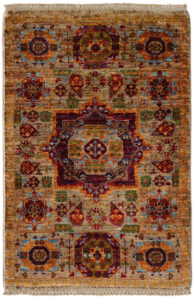 2' x 3' Hand Knotted Mamluk Ziegler Rug