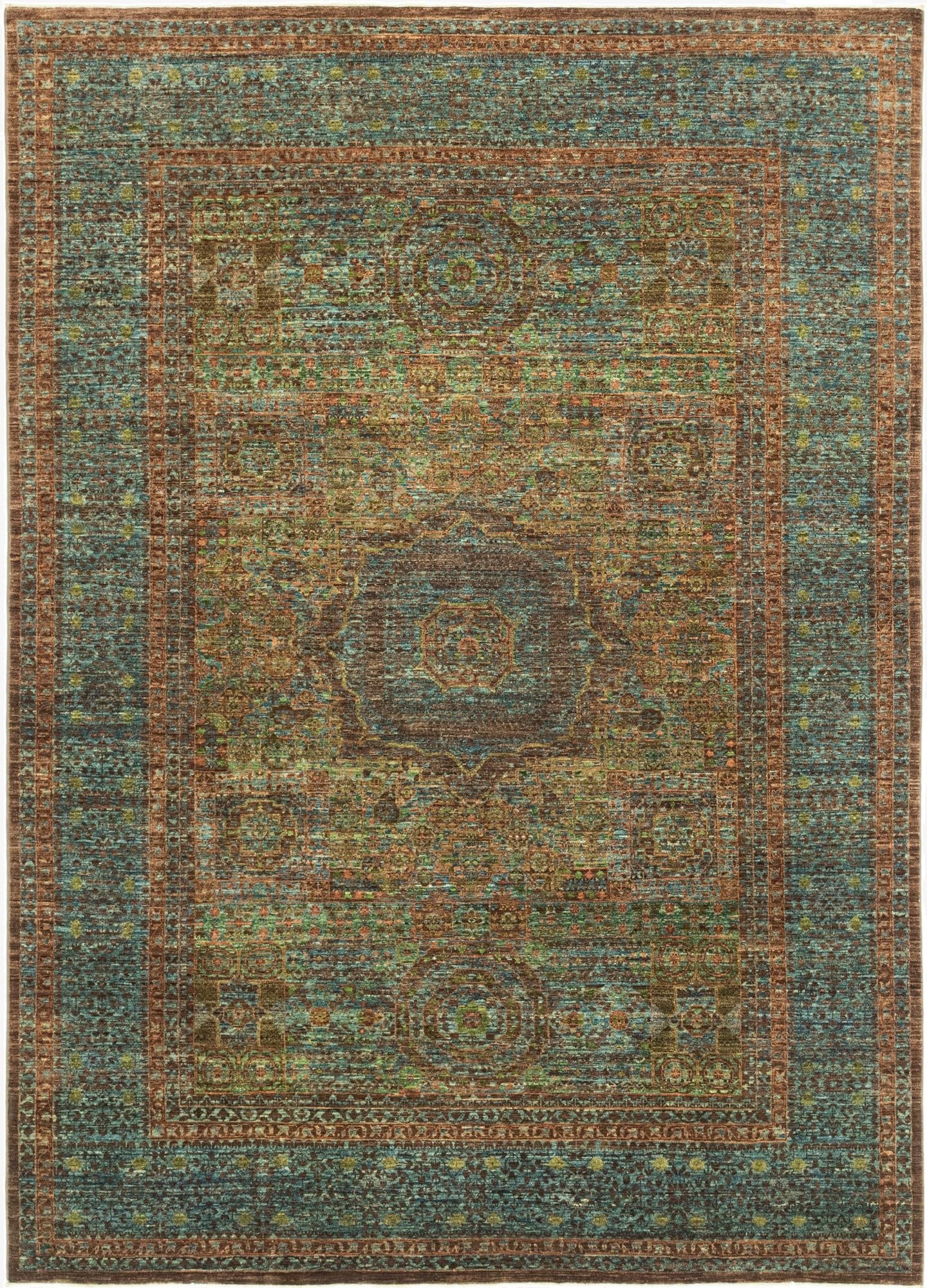 6' 11 x 9' 7  Hand Knotted Mamluk Ziegler Rug