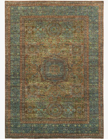 6' 11 x 9' 7 Hand Knotted Mamluk Ziegler Rug