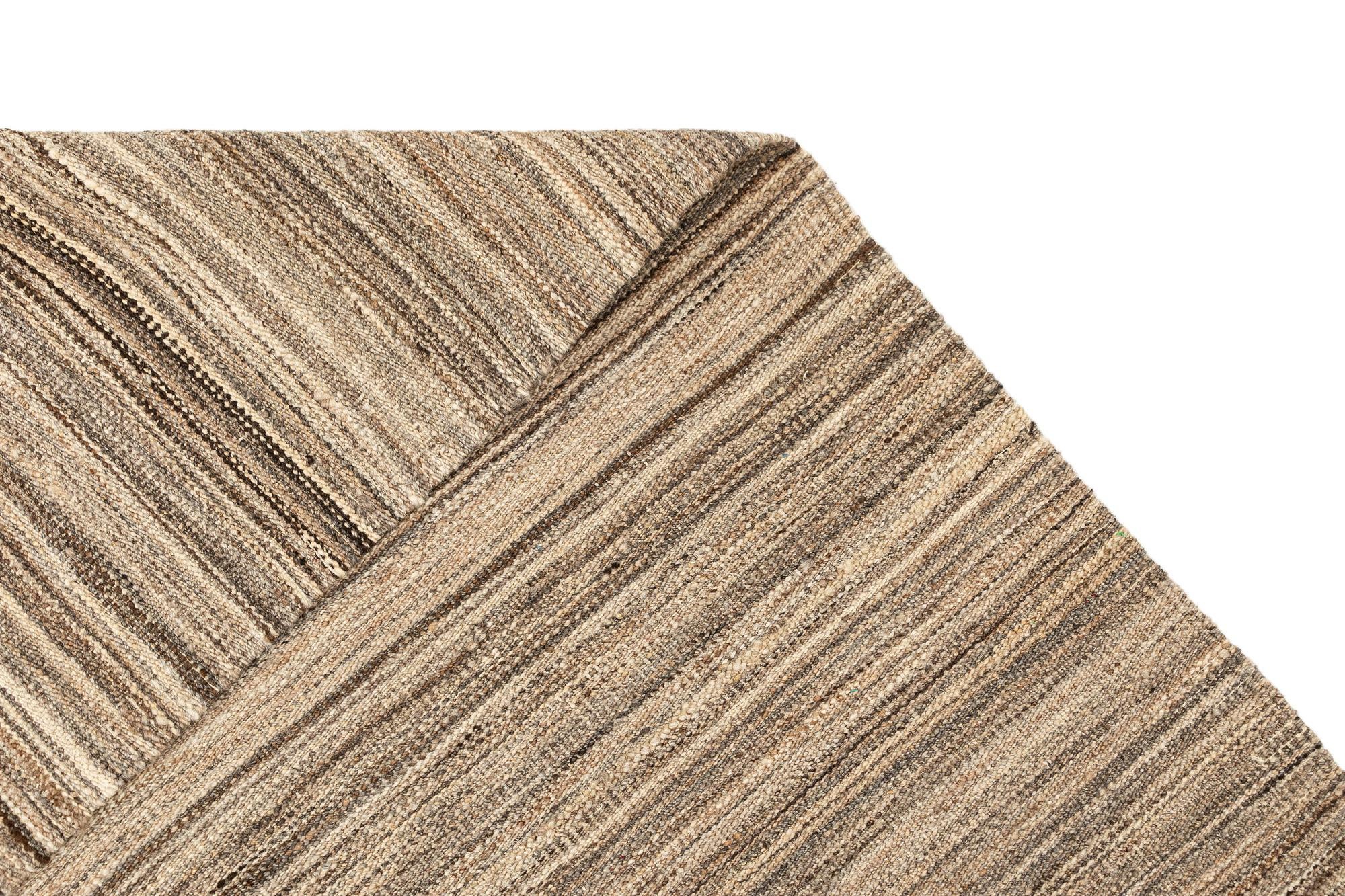 8' x 10' Hand Knotted Marok Kilim Rug