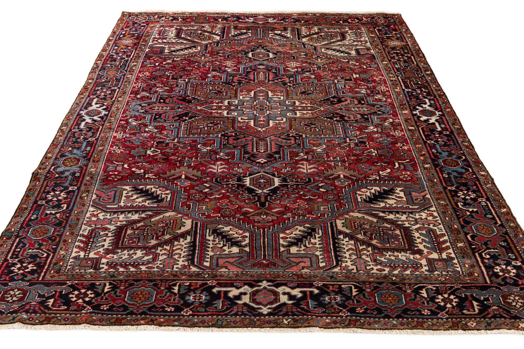 8' 2 x 11' 4 Hand Knotted Mehraban Persian Wool Rug