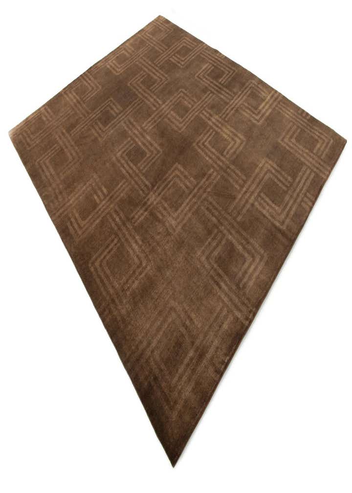 8' 2 x 9' 10 Hand Knotted Modern Manshu Wool Rug