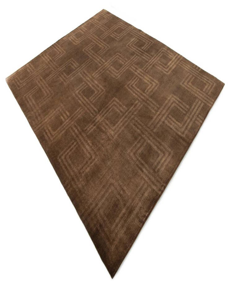 Detail image of 8' 2 x 9' 10  Hand Knotted Modern Manshu Wool Rug