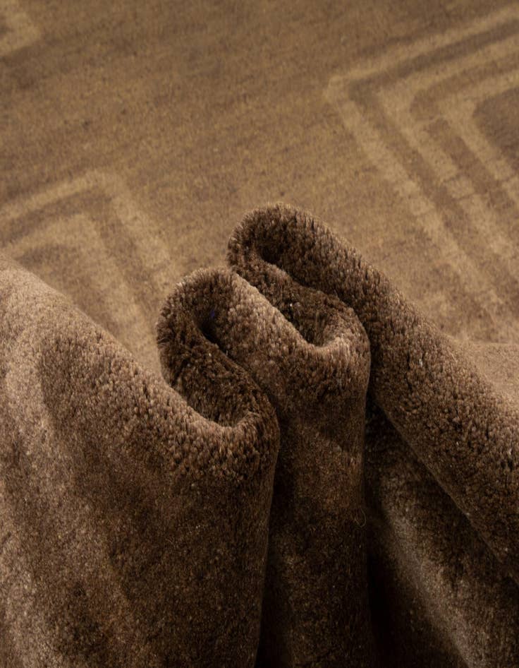 Detail image of 8' 2 x 9' 10  Hand Knotted Modern Manshu Wool Rug