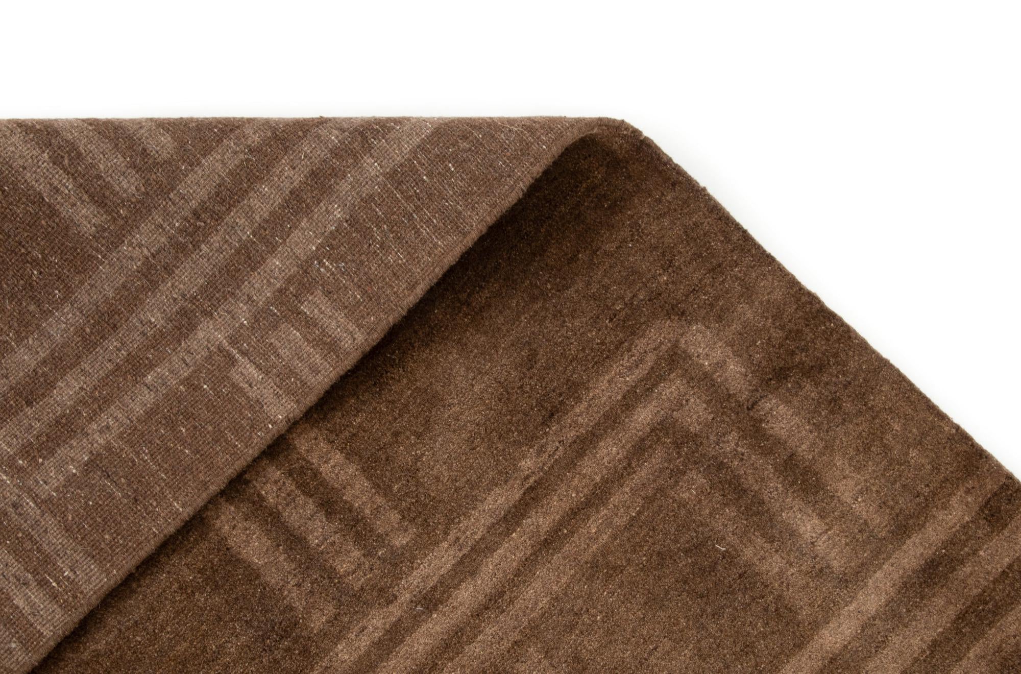 8' 2 x 9' 10 Hand Knotted Modern Manshu Wool Rug