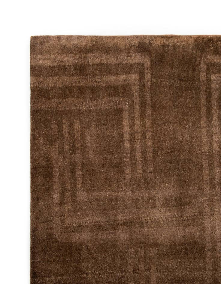 Detail image of 8' 2 x 9' 10  Hand Knotted Modern Manshu Wool Rug