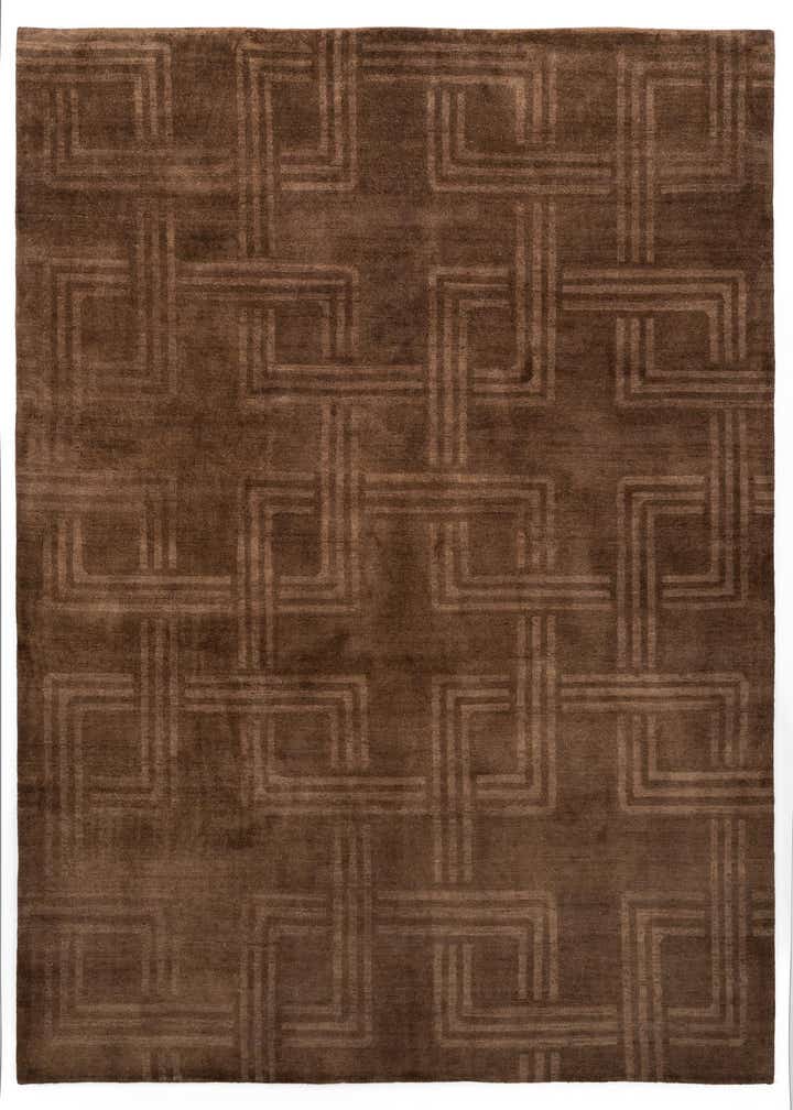 8' 2 x 9' 10 Hand Knotted Modern Manshu Wool Rug