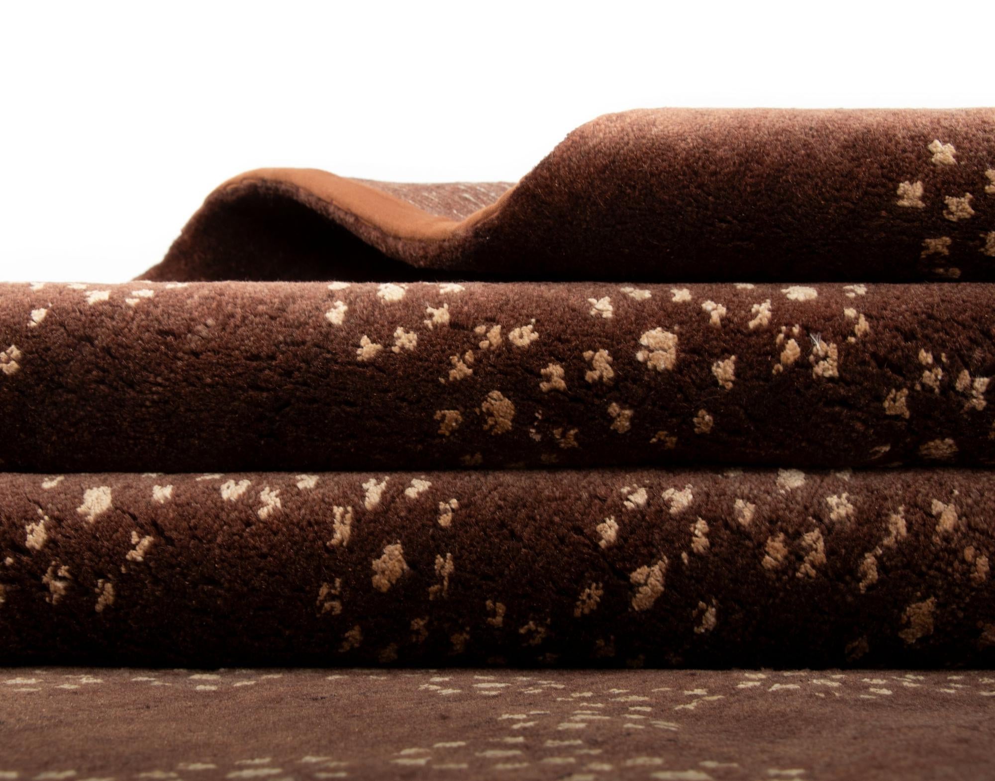 7' 4 x 10' 2 Hand Knotted Modern Manshu Wool Rug