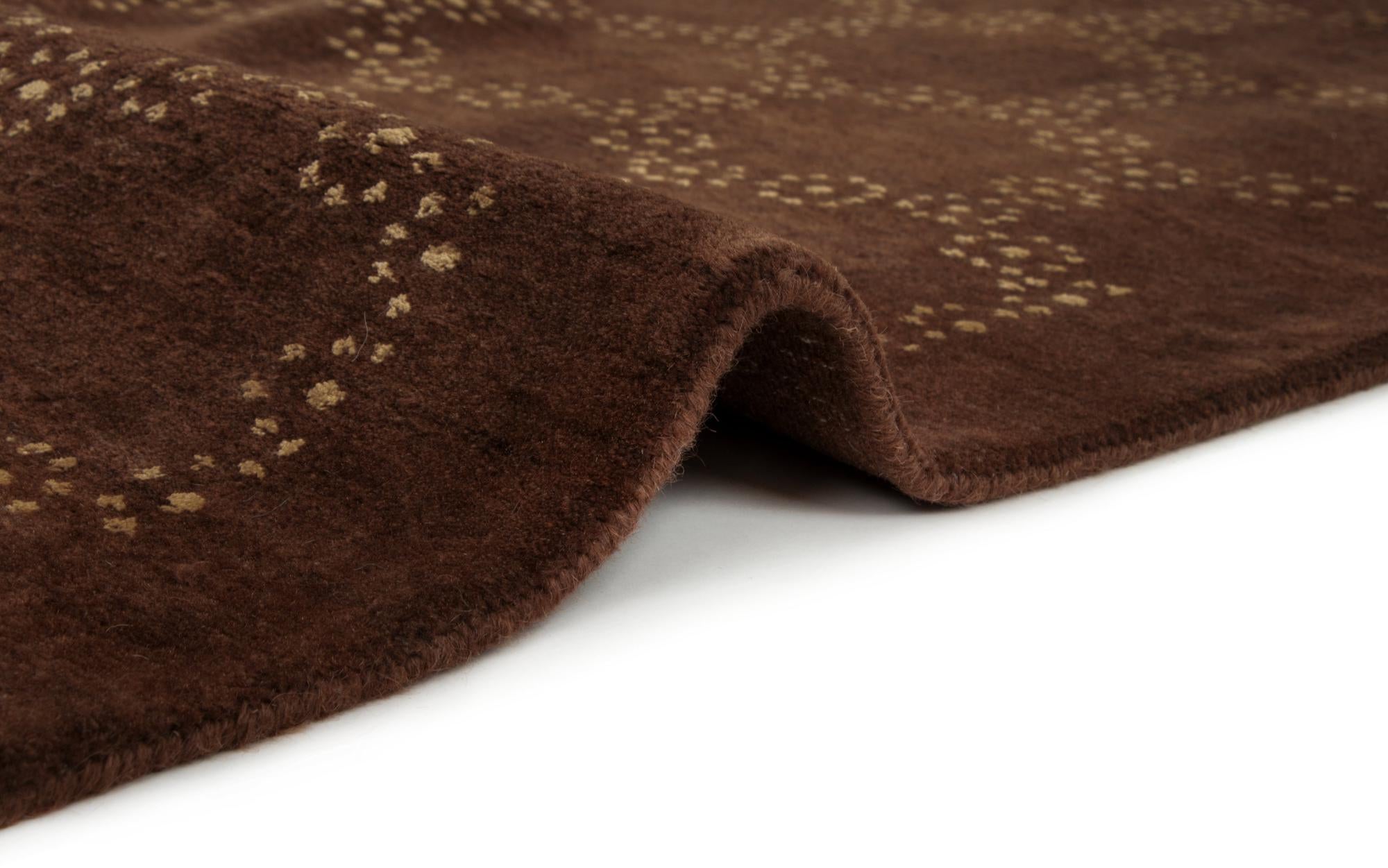 7' 4 x 10' 2 Hand Knotted Modern Manshu Wool Rug
