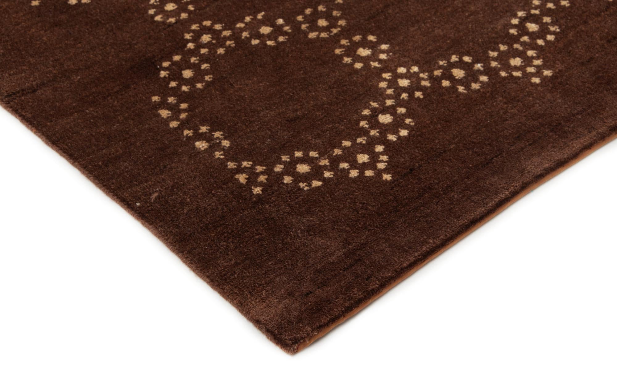 7' 4 x 10' 2 Hand Knotted Modern Manshu Wool Rug