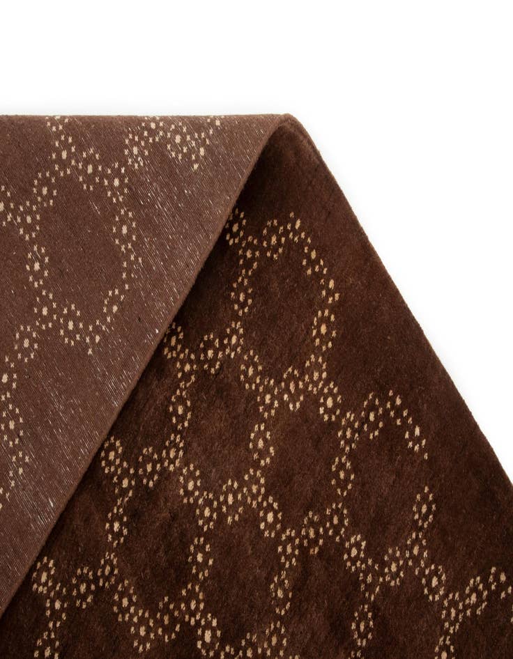 Detail image of 7' 4 x 10' 2  Hand Knotted Modern Manshu Wool Rug