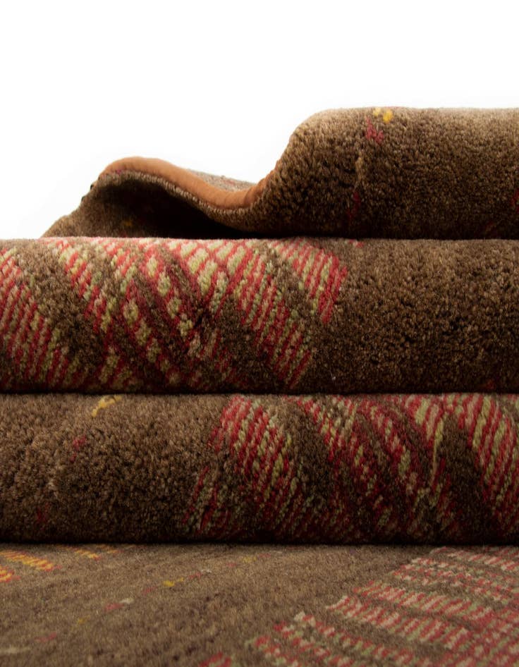 Detail image of 8' 3 x 9' 4  Hand Knotted Modern Manshu Wool Rug