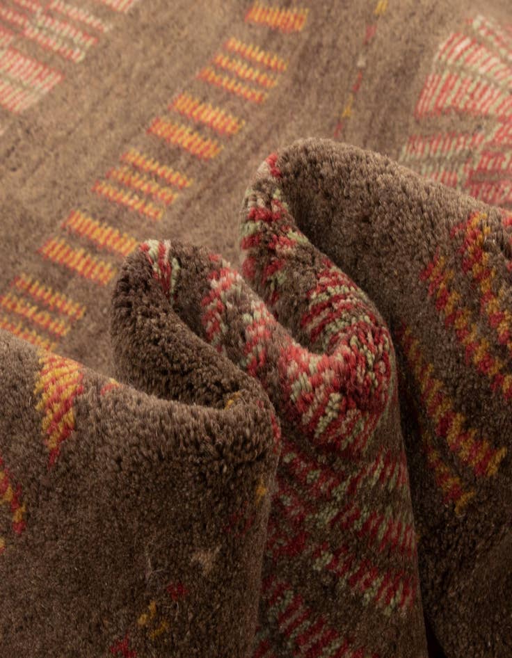 Detail image of 8' 3 x 9' 4  Hand Knotted Modern Manshu Wool Rug