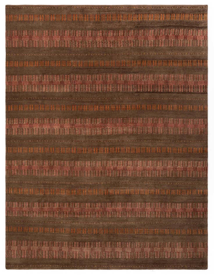 Detail image of 8' 3 x 9' 4 Hand Knotted Modern Manshu Wool Rug