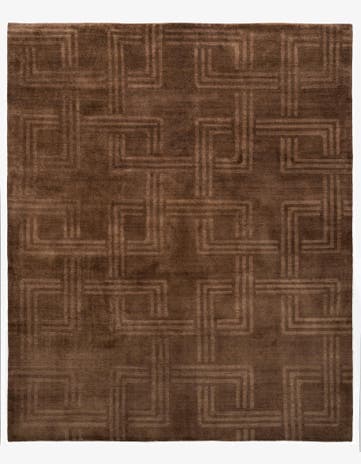 8' 2 x 9' 10 Hand Knotted Modern Manshu Wool Rug