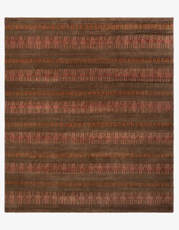 8' 3 x 9' 4 Hand Knotted Modern Manshu Wool Rug