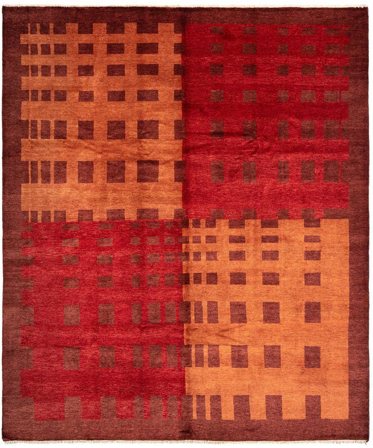 Detail image of 8' 2 x 9' 8 Modern Wool Rug