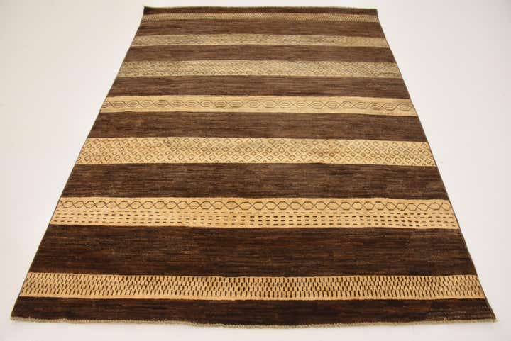 5' x 6' 6 Hand Knotted Modern Ziegler Oriental Rug