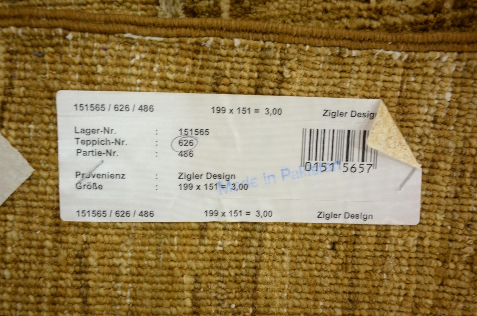 4' 11 x 6' 6 Hand Knotted Modern Ziegler Oriental Rug