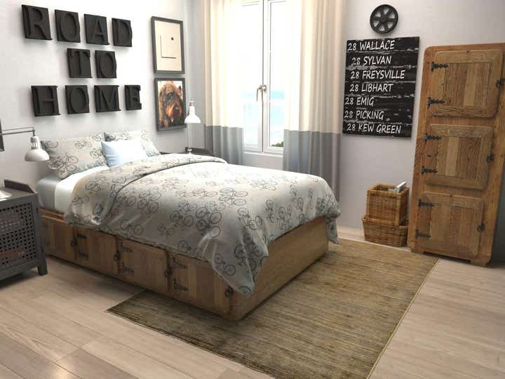 5' 1 x 6' 5 Hand Knotted Modern Ziegler Oriental Rug