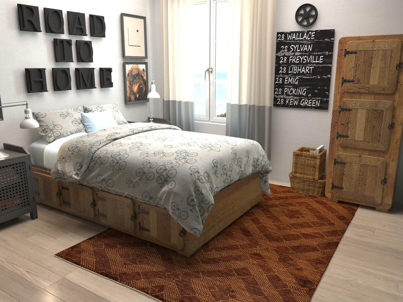 5' 7 x 7' 8 Hand Knotted Modern Ziegler Oriental Rug