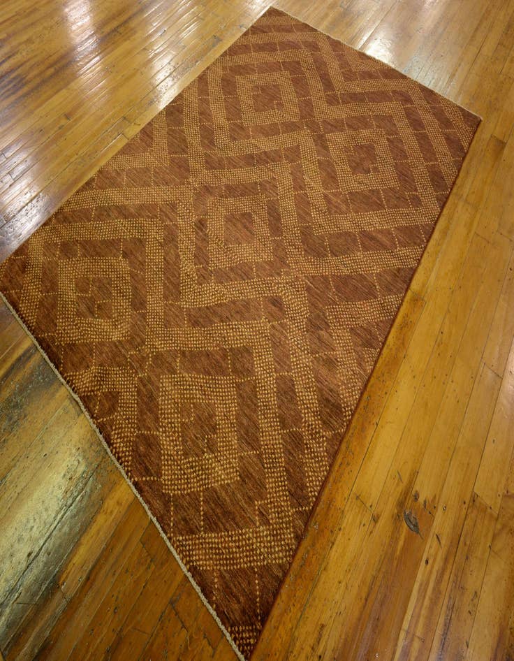 Detail image of 5' 7 x 7' 8  Hand Knotted Modern Ziegler Oriental Rug