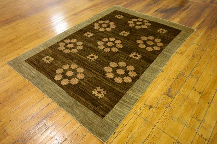 4' 8 x 6' 6 Hand Knotted Modern Ziegler Oriental Rug