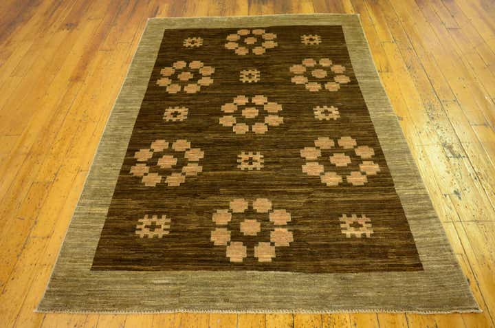 4' 8 x 6' 6 Hand Knotted Modern Ziegler Oriental Rug